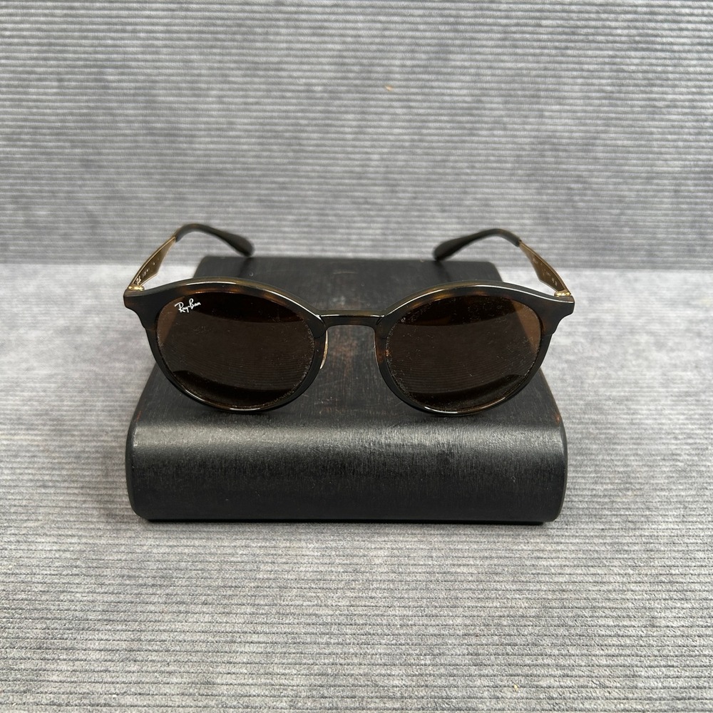 Ray-Ban RB4274 Tortoise Gold Round Phantos Y2k Sunglasses Brown Lens 51mm Italy